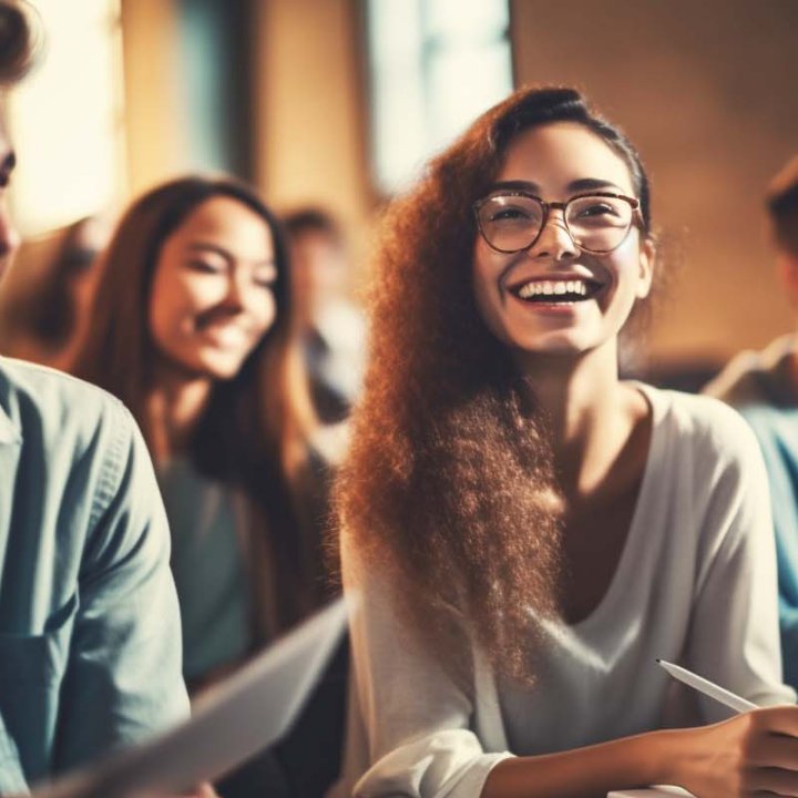 Class Happy Students