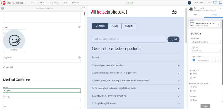 HBIB Lazy Load in Guideline Content Type