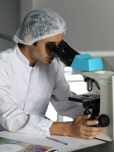 Man Doctor Microscope