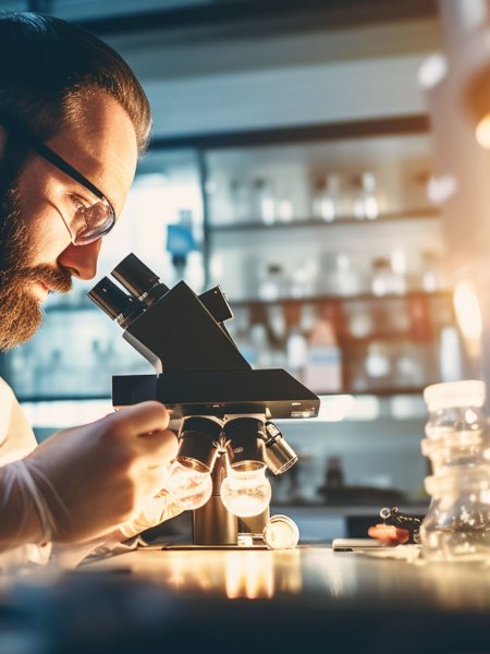 Doctor Physician Researcher Lab Microscope