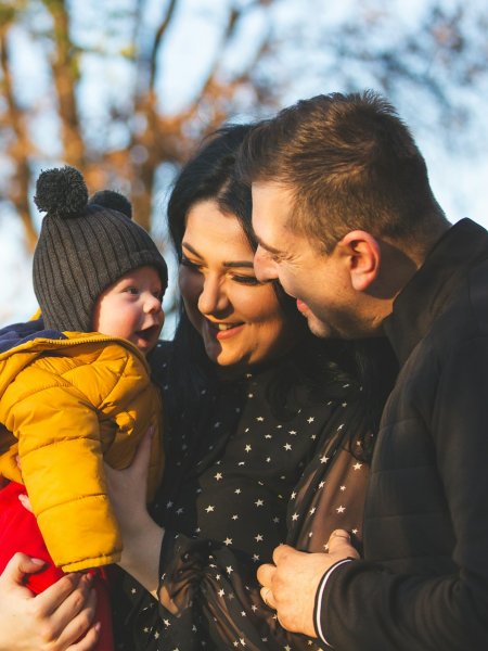 Family with baby