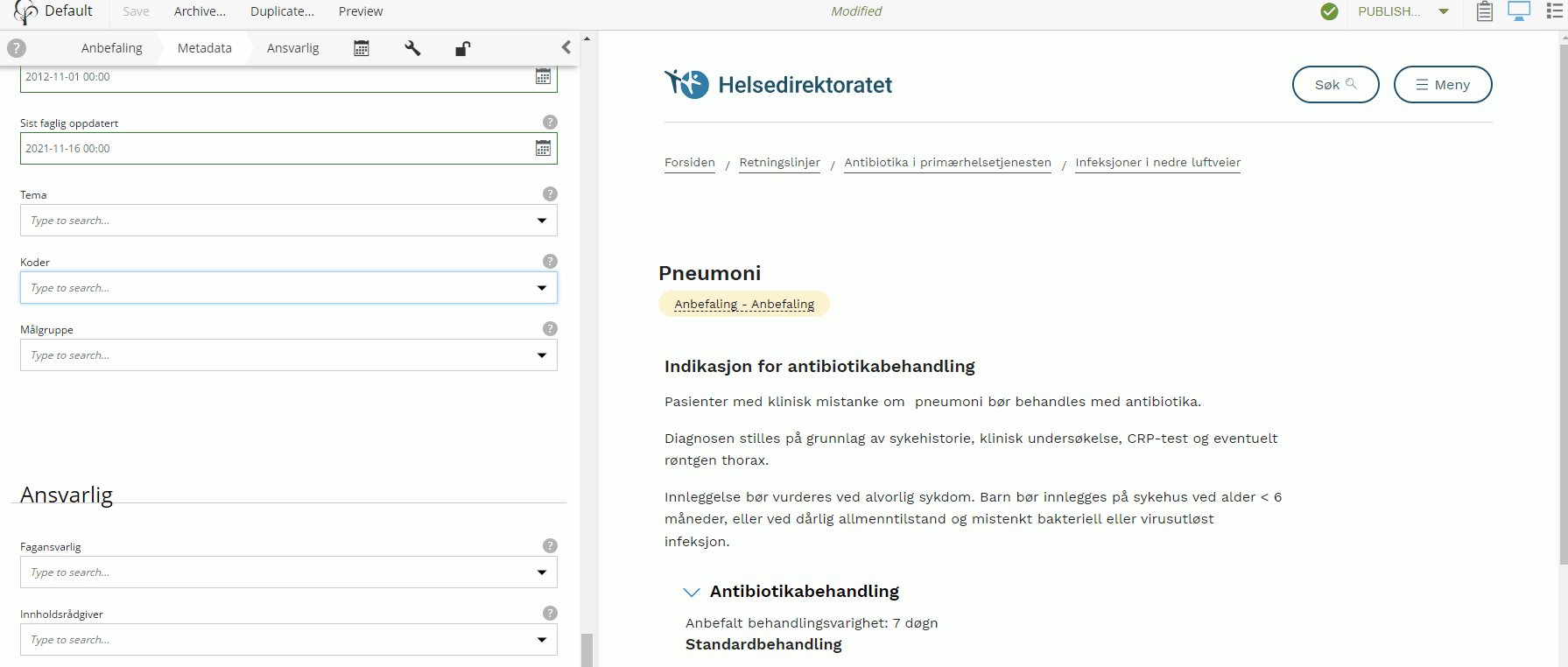 Enonic SNOMED Code