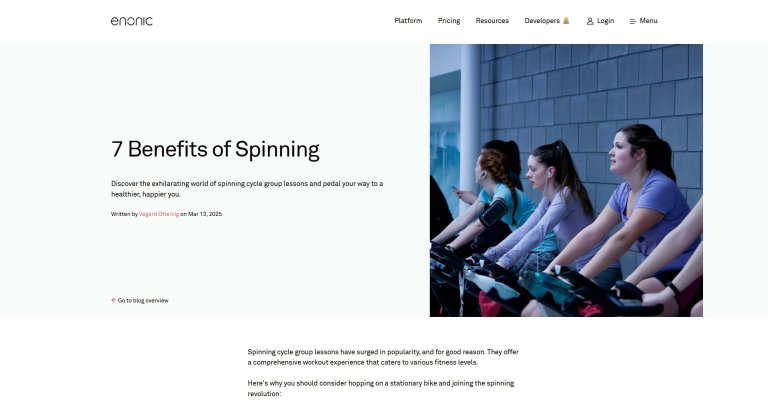 Screenshot of a blog post in Content Studio in English.