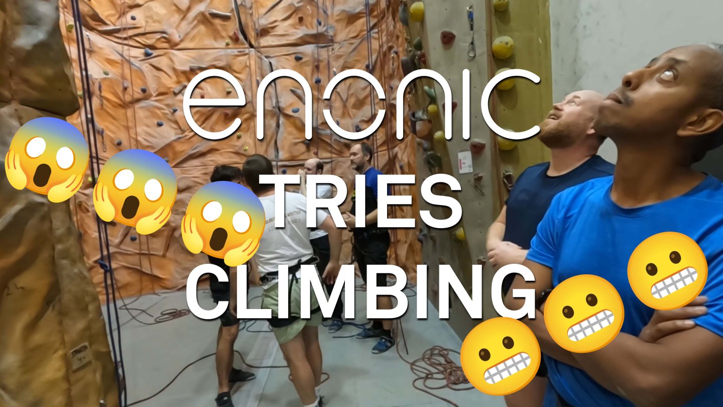 Enonic Tries Climbing