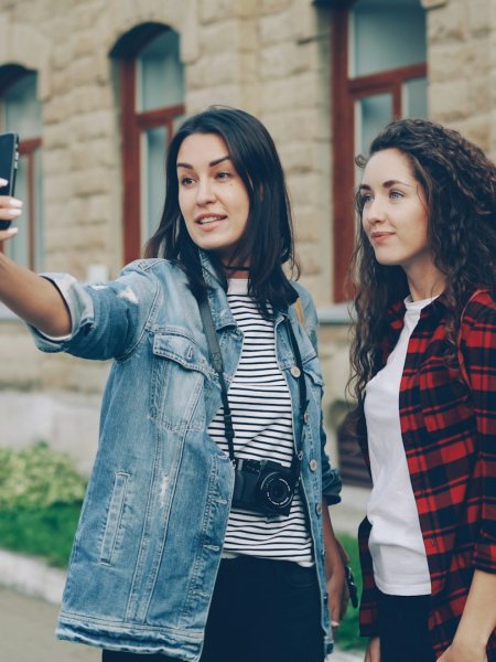 Students Women Phone