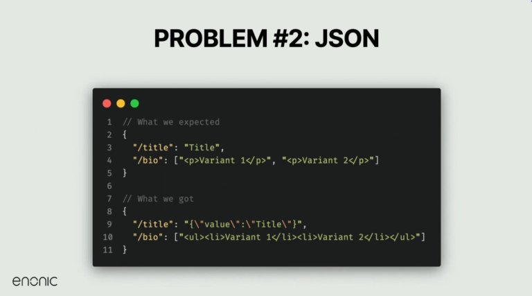 Screenshot of slide showing AI problem #2: Prompting and JSON.