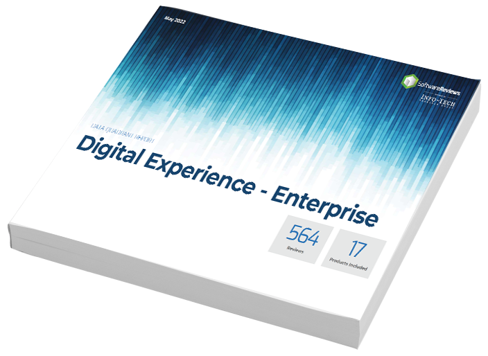 SoftwareReviews Digital Experience Enterprise Data Quadrant Report Mockup