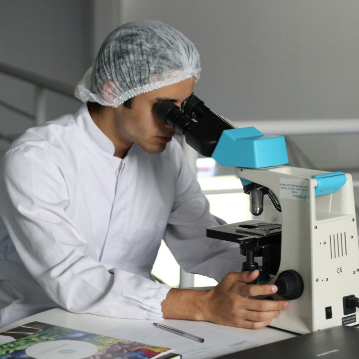 Man Doctor Microscope