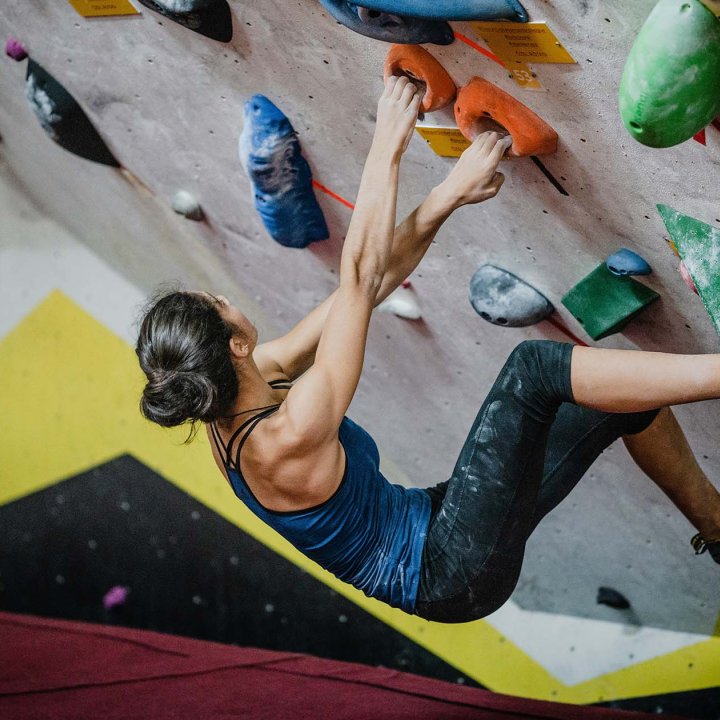 Strength Woman Climbing