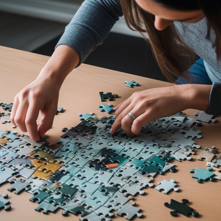 Woman Jigsaw Puzzle Content Modeling