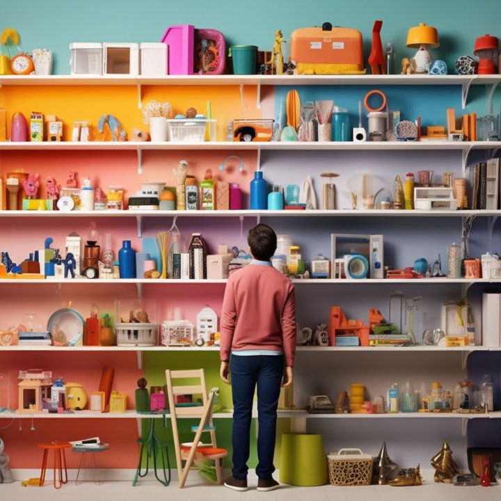Shelves Objects Colors Person DAM Content Management