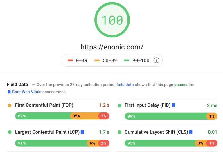 enonic-pagespeed-insight-100