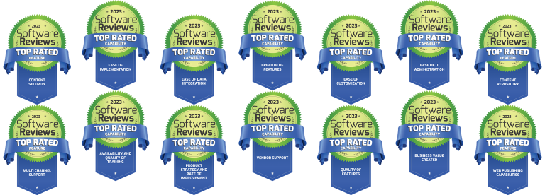 SoftwareReviews Top Rated Badges