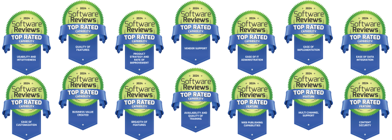 SoftwareReviews Top Rated Badges