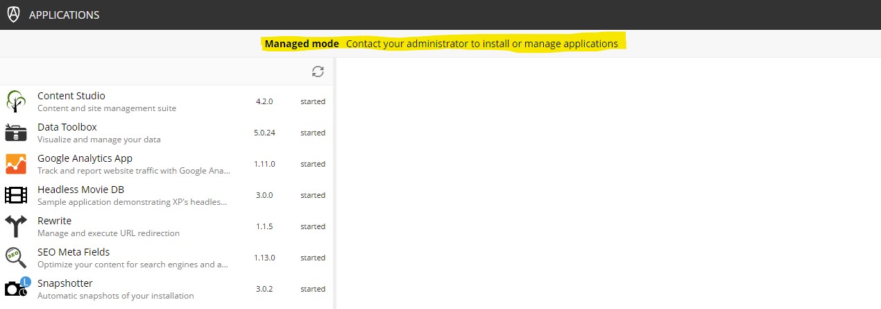 Managed Mode Enonic