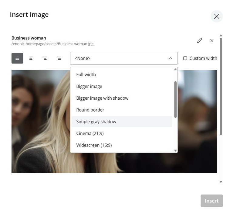 Screengrab of two image wizards, each with a different applied style.