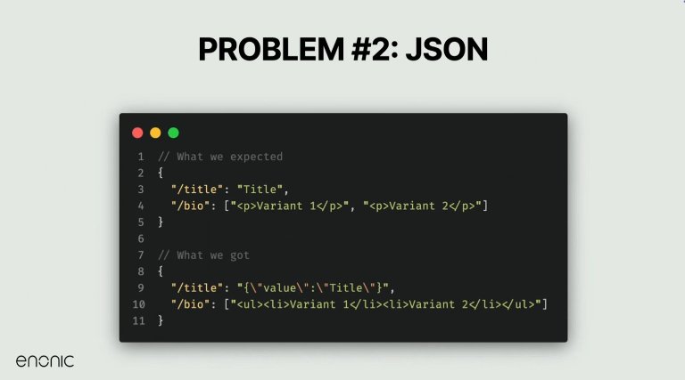 Screenshot of slide showing AI problem #2: Prompting and JSON.