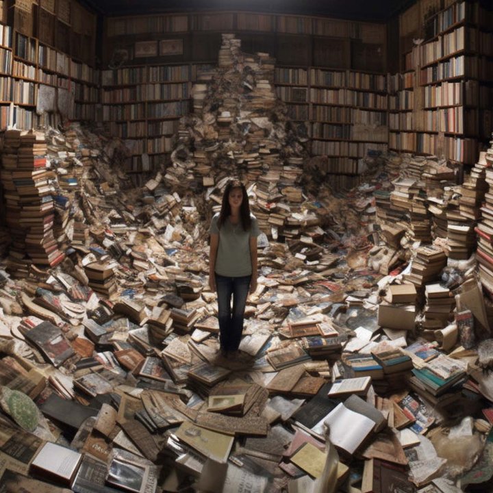 Library Books Messy Cluttered Content Management
