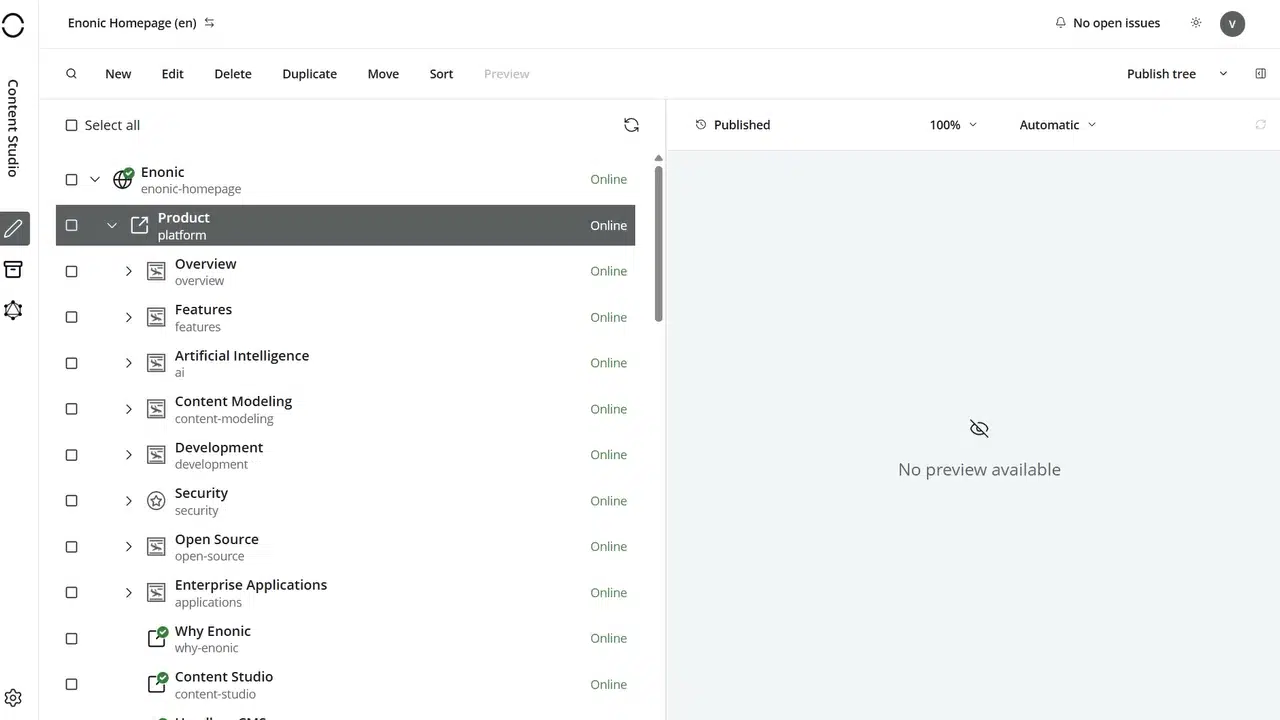 Content Studio Drag and Drop