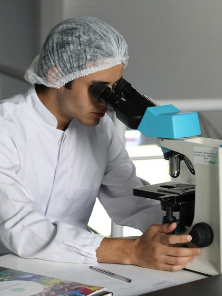 Man Doctor Microscope