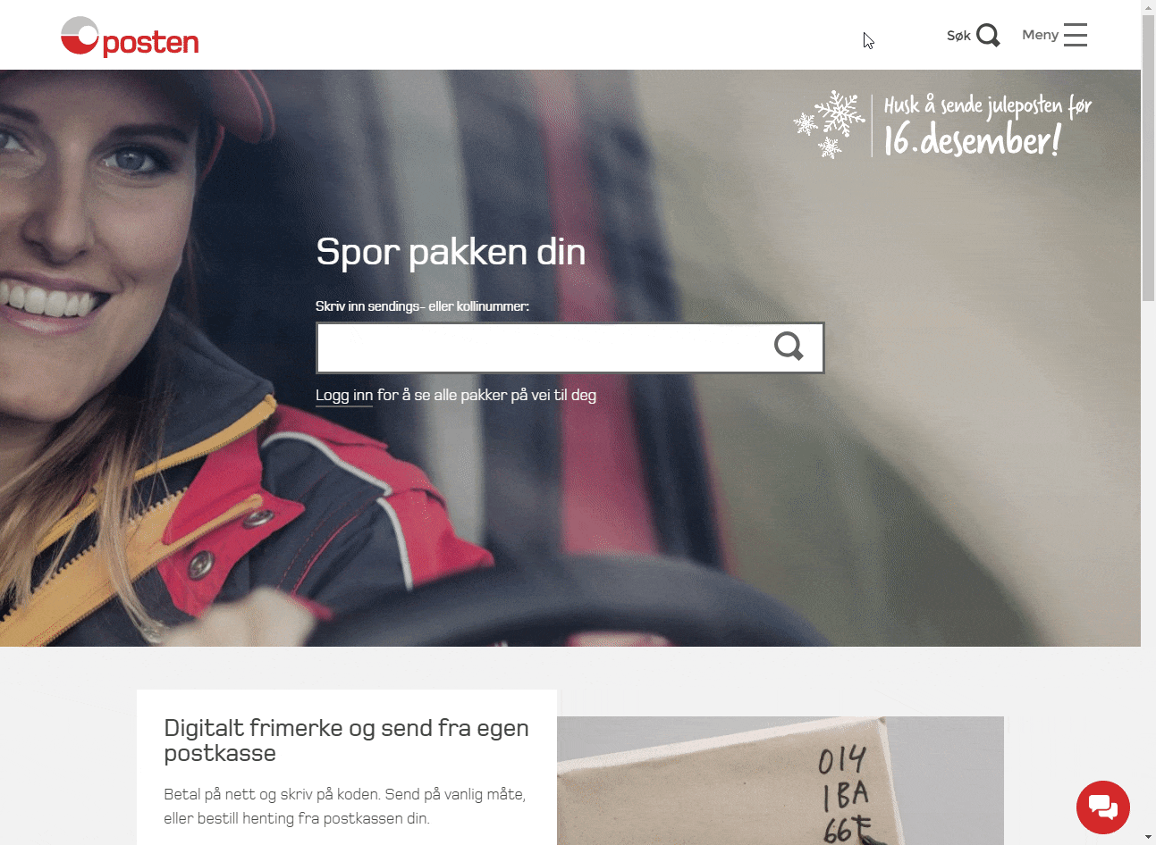More refined search example from Norway Post.