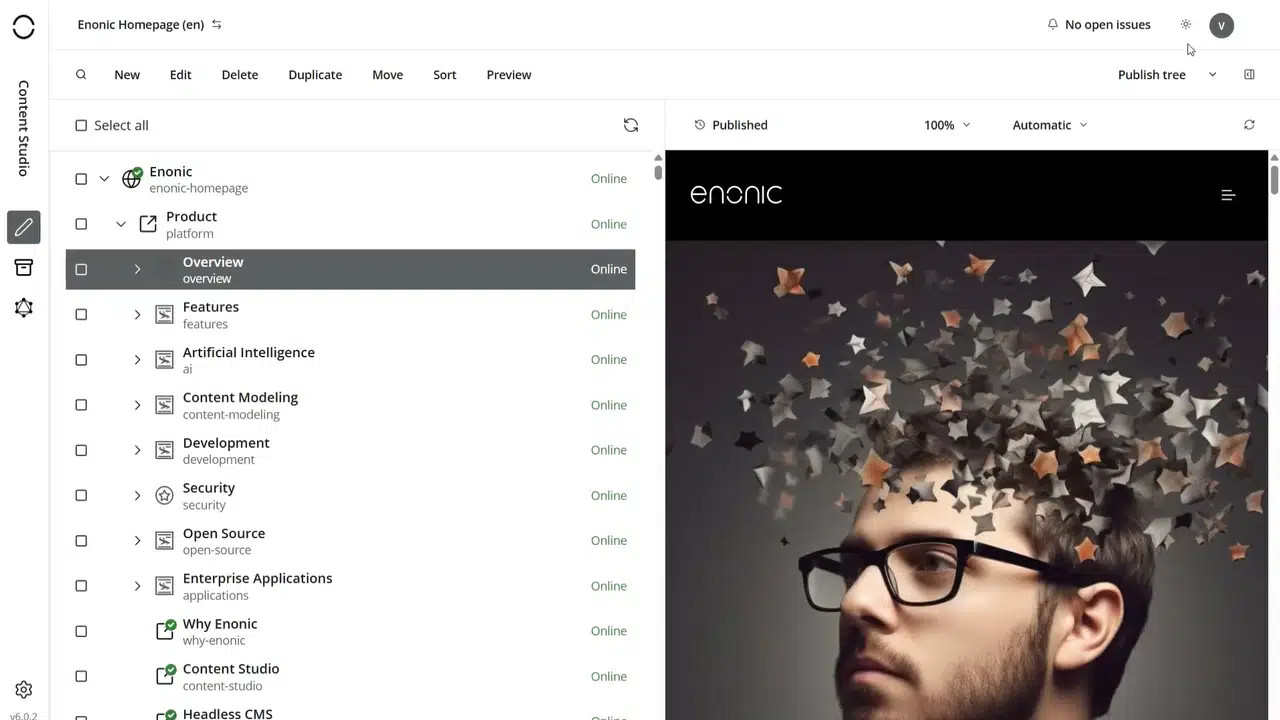 Content Studio Responsive Preview