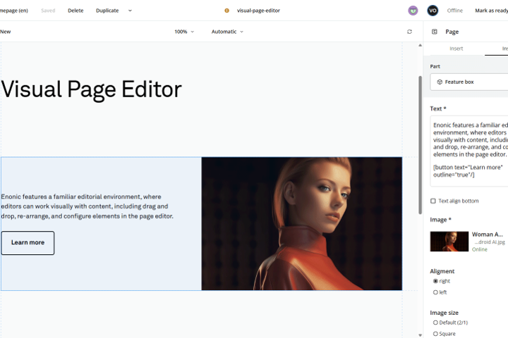 Visual Page Editing
